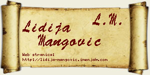 Lidija Mangović vizit kartica